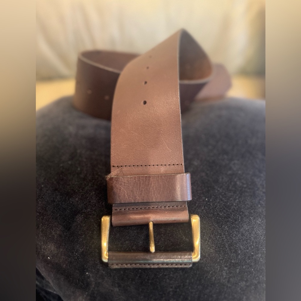Banana Republic Elegant Brown and Gold Leather Belt